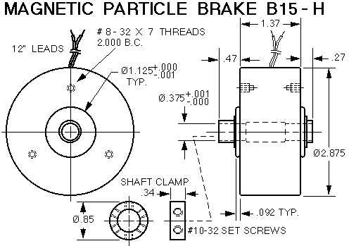 Brake B15-H drawing