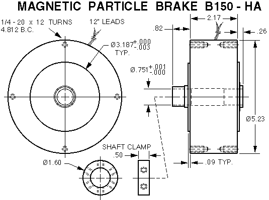 Brake B150-HA drawing