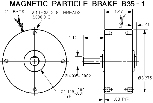 Brake B35-1 drawing