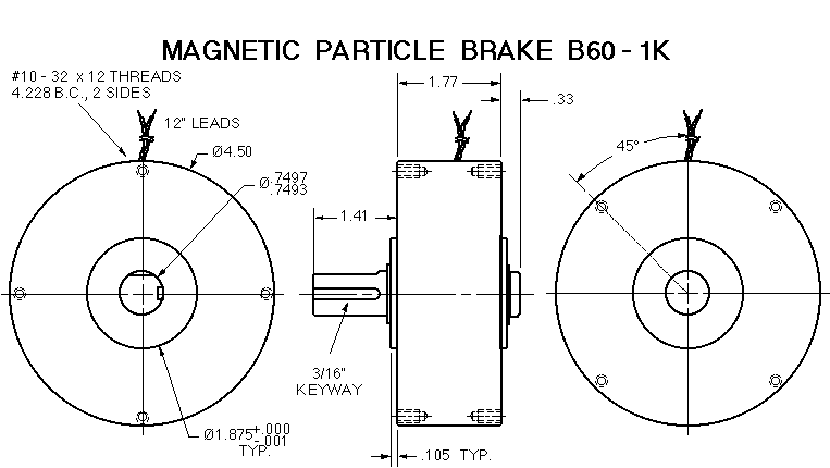 Brake B60-1 drawing