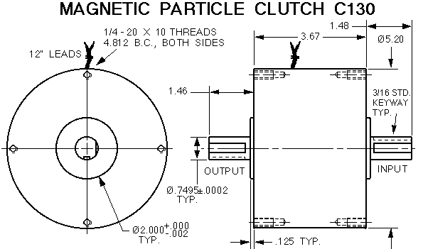 Clutch C130 drawing