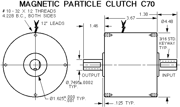 Clutch C70 drawing